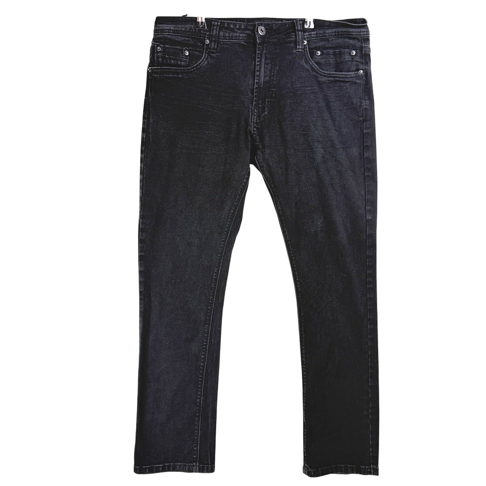 Free Planet Mens Black Stretch‎ Denim Jeans 34x30 FU9ZMBALLF6